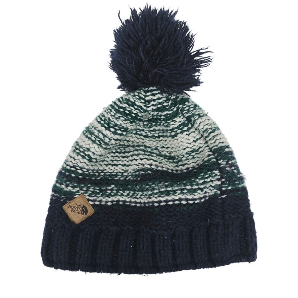 The North Face Beanie Women's Hat Pom Pom Blue One Size